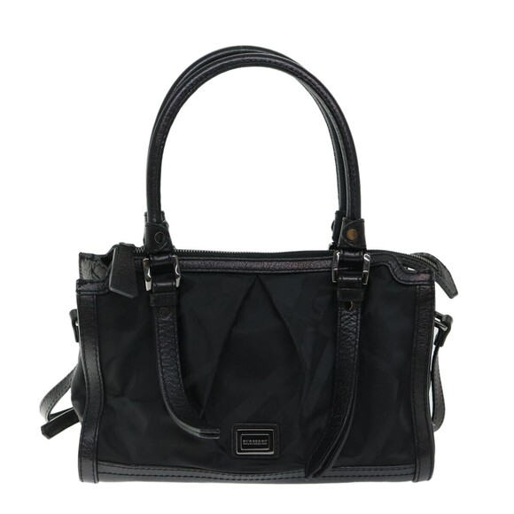 Burberry Handbags - Burberry Zip Top Shoulder Nylon and Leather
